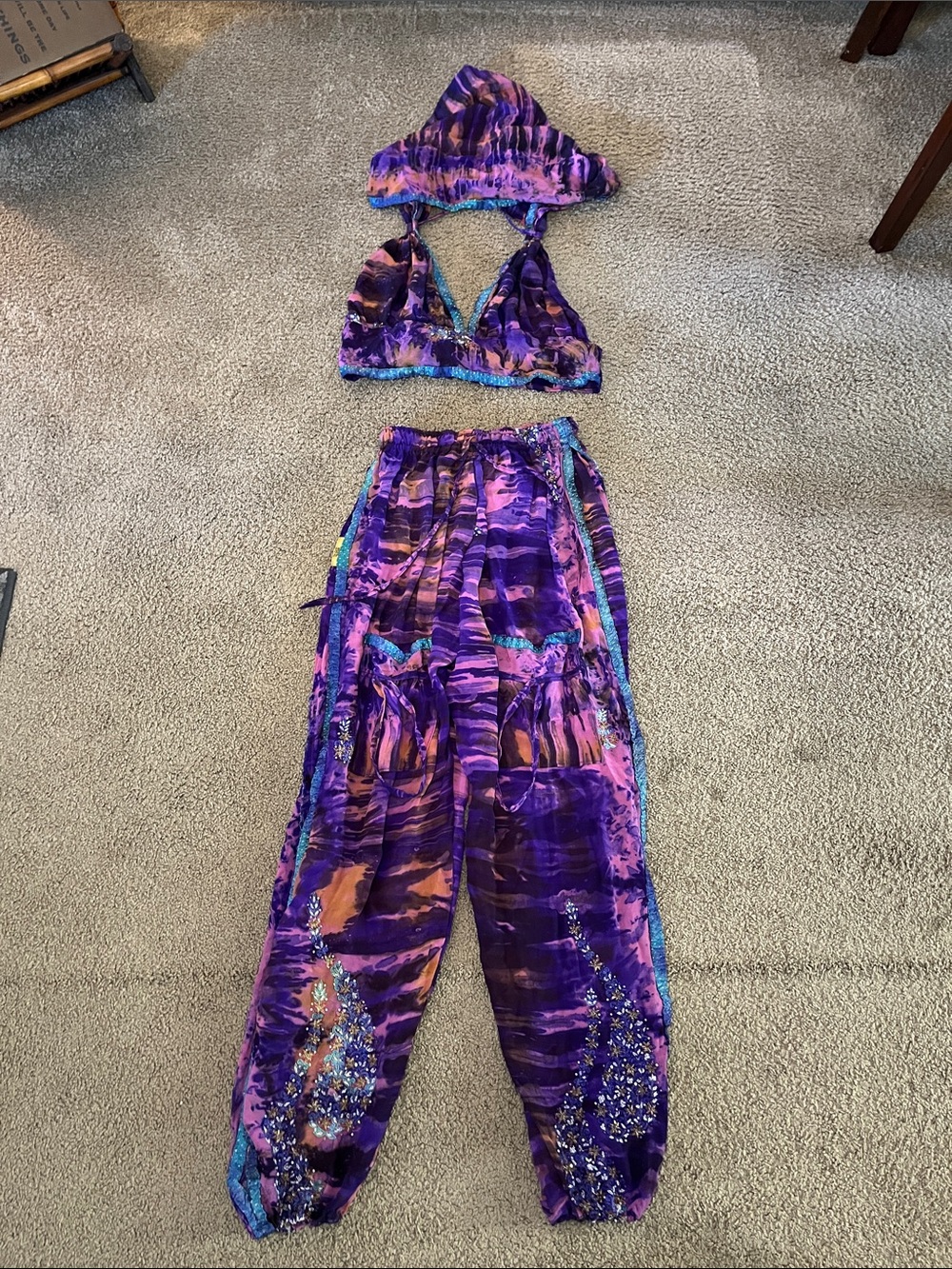 Little Black Diamond Namaslay Collective Coloab Purple Tie-Dye Hooded Top & Pant
